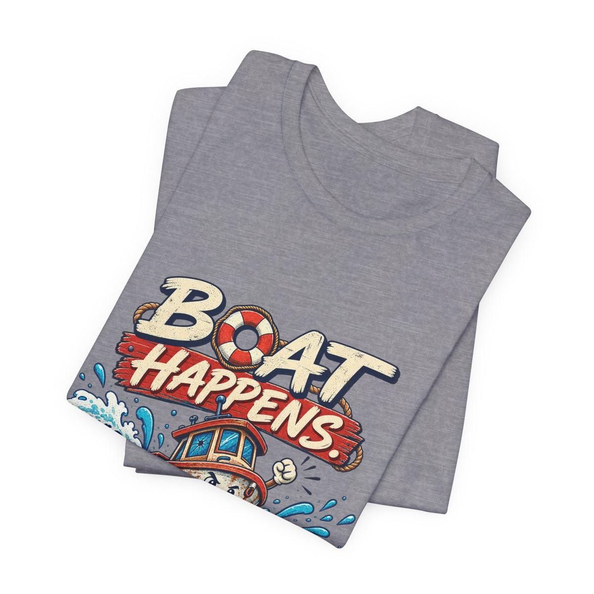 Boat Happens Stay Afloat T-Shirt — Funny Vintage Nautical Boat Humor Tee
