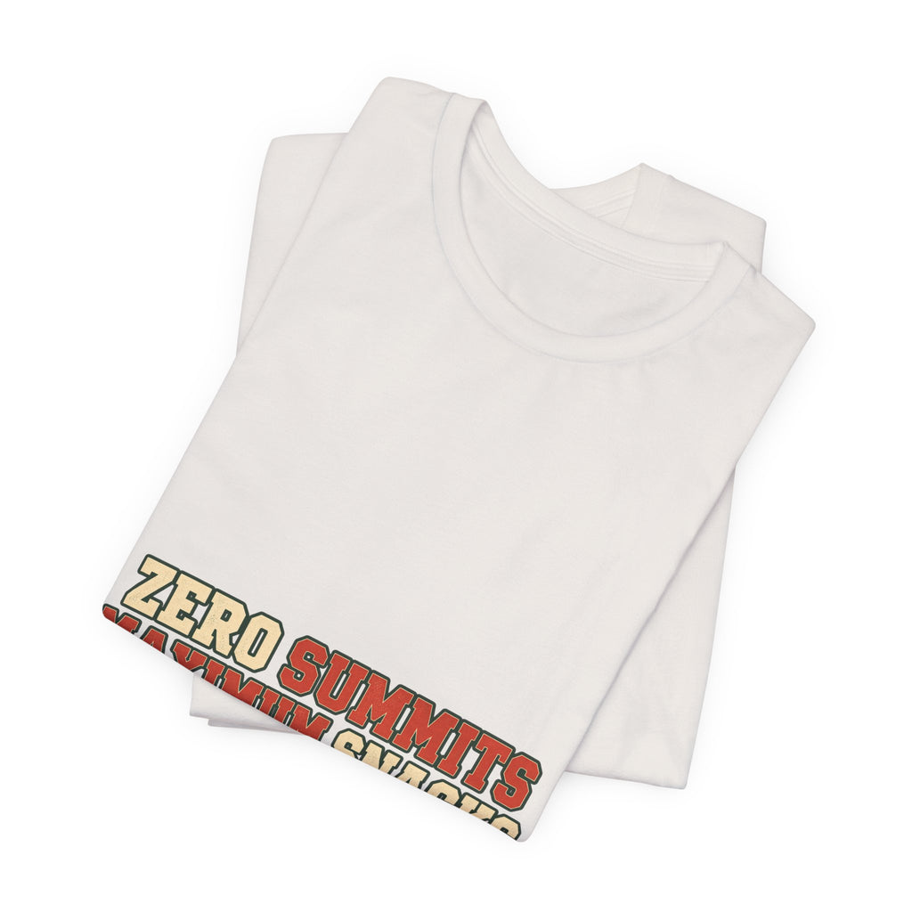 Zero Summits Maximum Snacks T-Shirt – Funny Vintage Hiking Adventure Tee