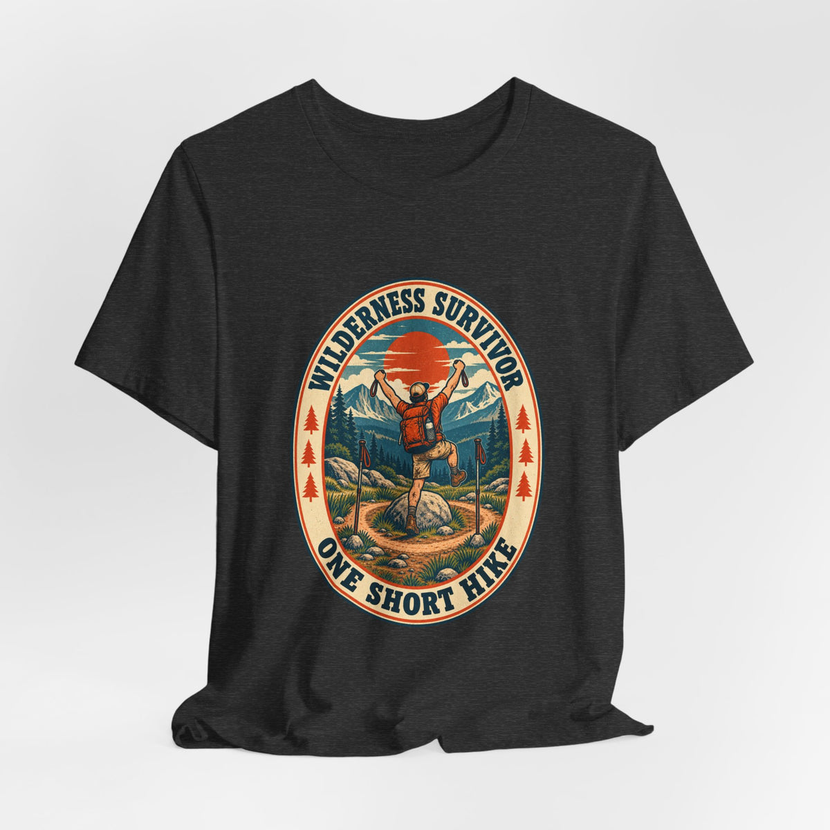 Wilderness Survivor T-Shirt — One Short Hike Vintage Mountain Hiking Tee
