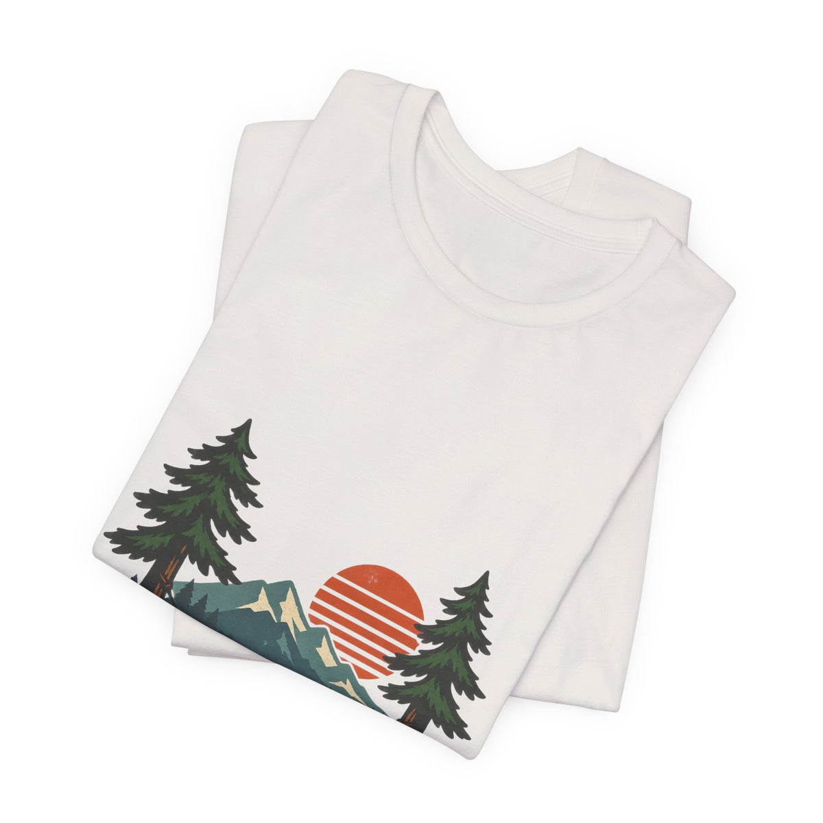 Vintage Hammock Sunset T-Shirt — Mountain Lake Camping and Outdoor Relaxation Tee
