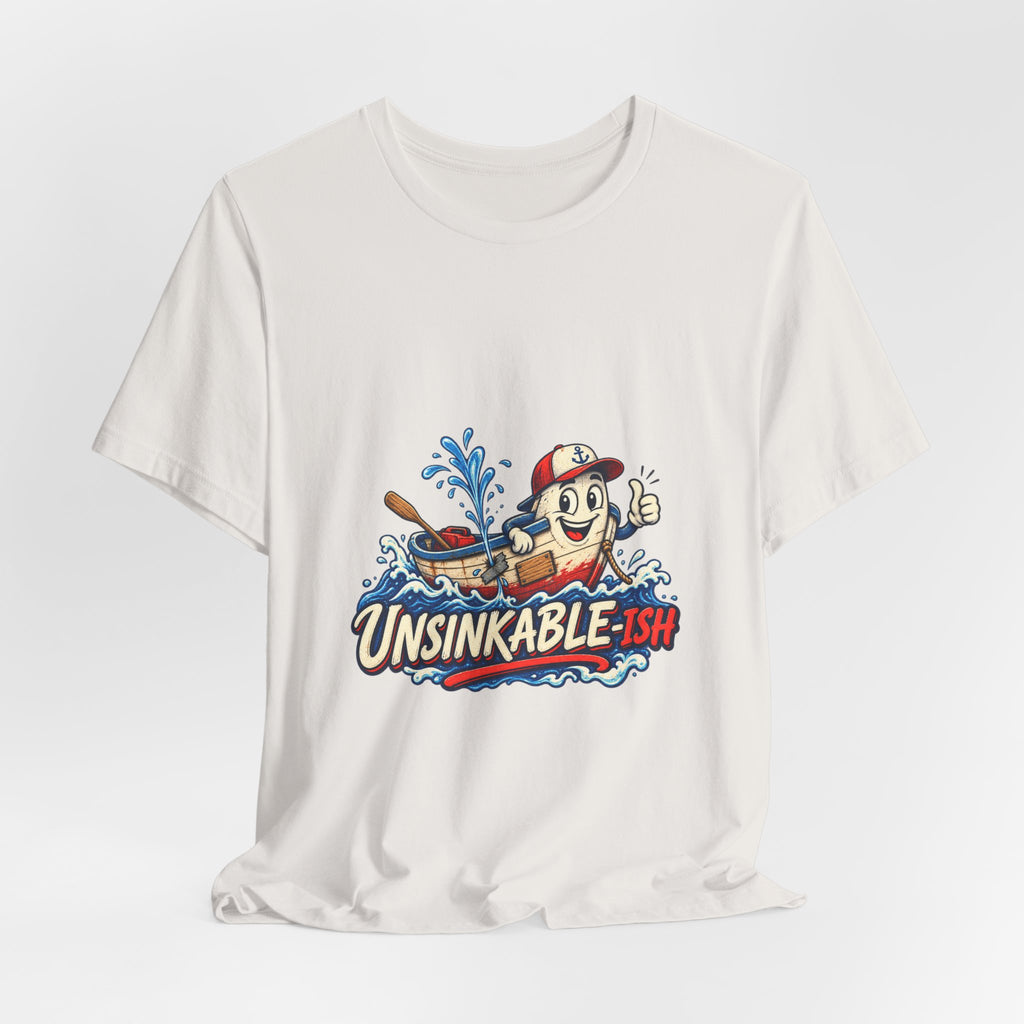 Unsinkable-ish Boat T-Shirt, Funny Nautical Vintage Cartoon Tee