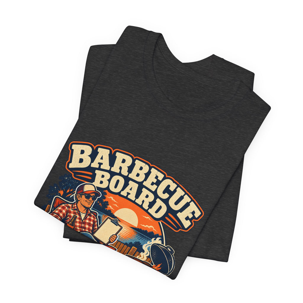 Barbecue Board Meeting at Sunset T-Shirt — Vintage Grilling & Backyard BBQ Humor