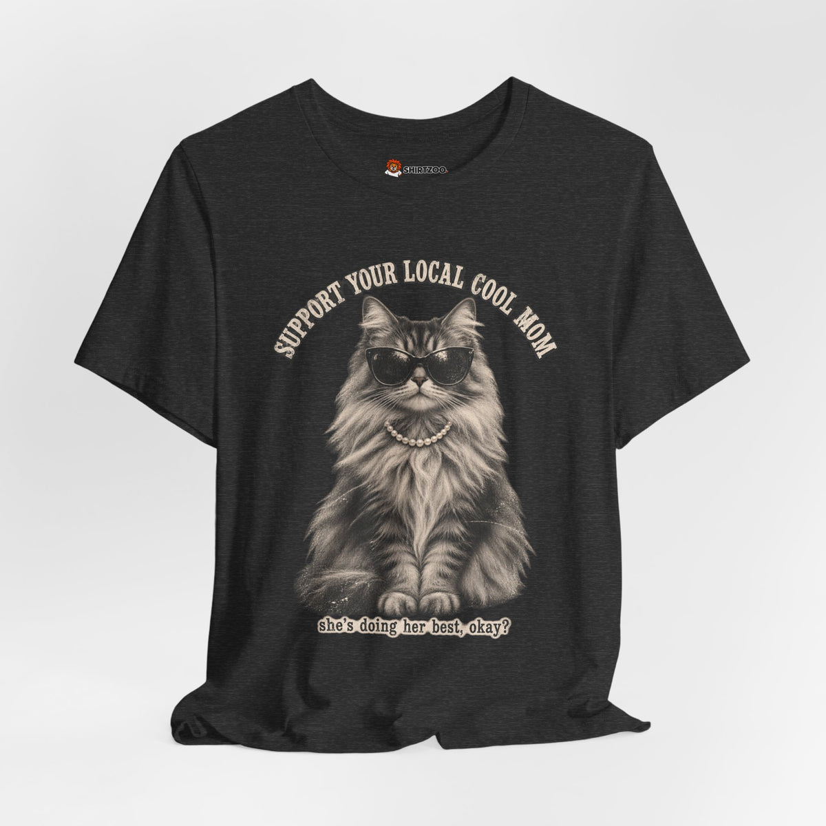 Cat T-Shirt — "Support Your Woman, Your Mom, Your Doge" Cute Vintage Cat Graphic Tee