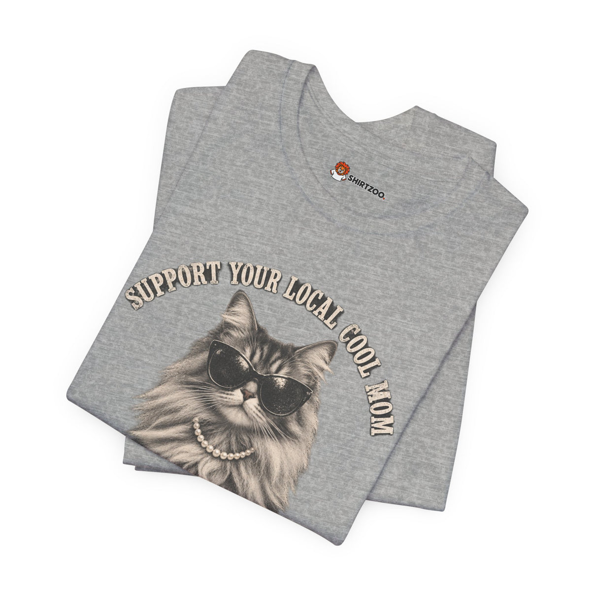 Cat T-Shirt — "Support Your Woman, Your Mom, Your Doge" Cute Vintage Cat Graphic Tee