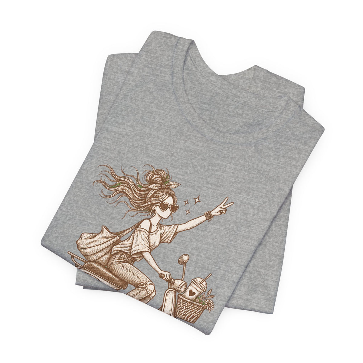 Off Duty Mom Scooter Graphic Tee — Relaxed 'Off Duty Mom' Mother's Day T‑Shirt