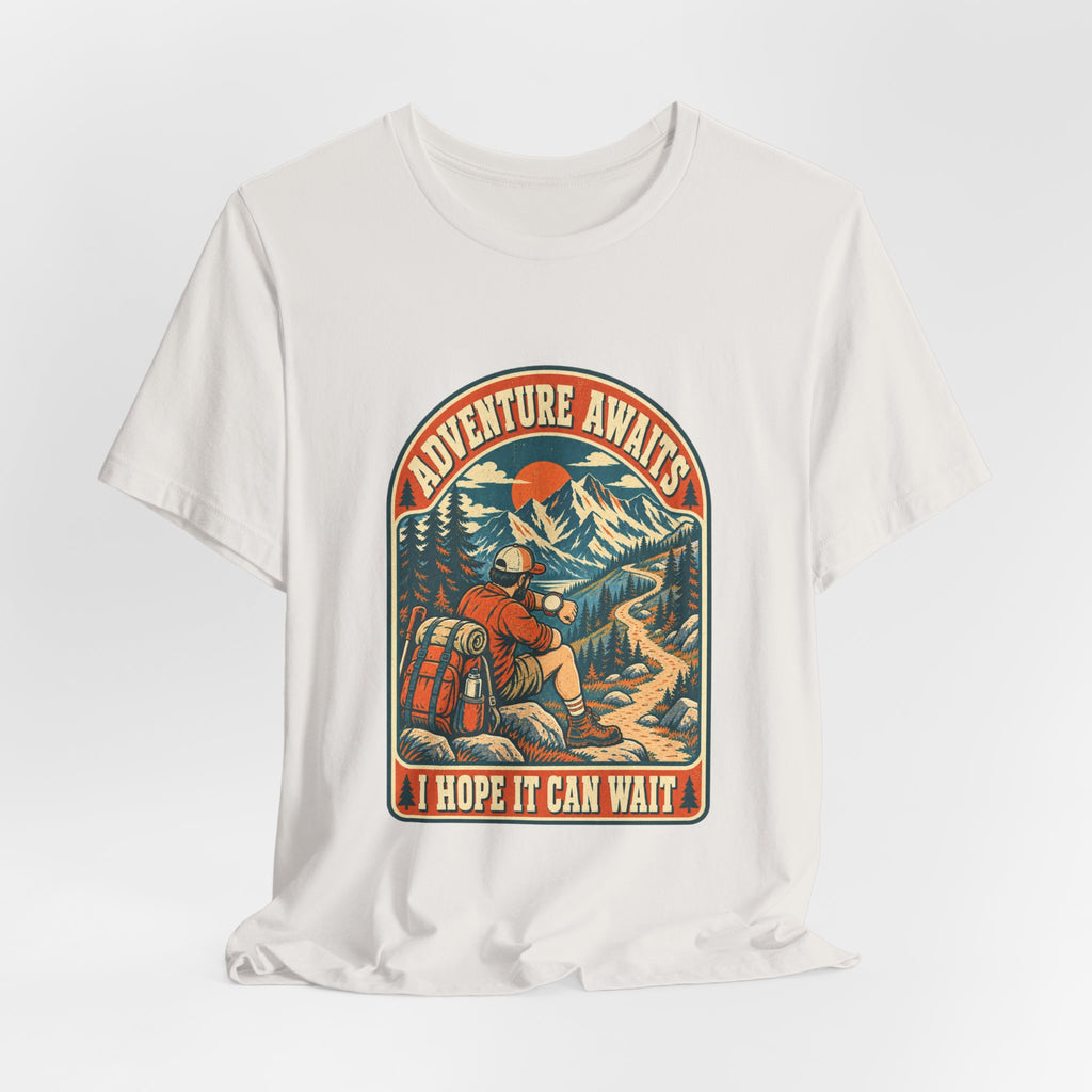 Adventure Awaits Hiking T-Shirt – Vintage Mountain Trail Hiker Tee