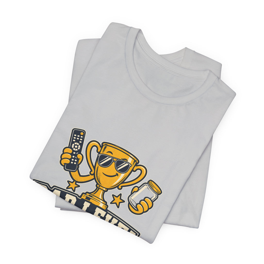 Dad Level Expert T-Shirt — Funny Trophy Dad Gift with Remote Finder, Jar Opener & Light Checker