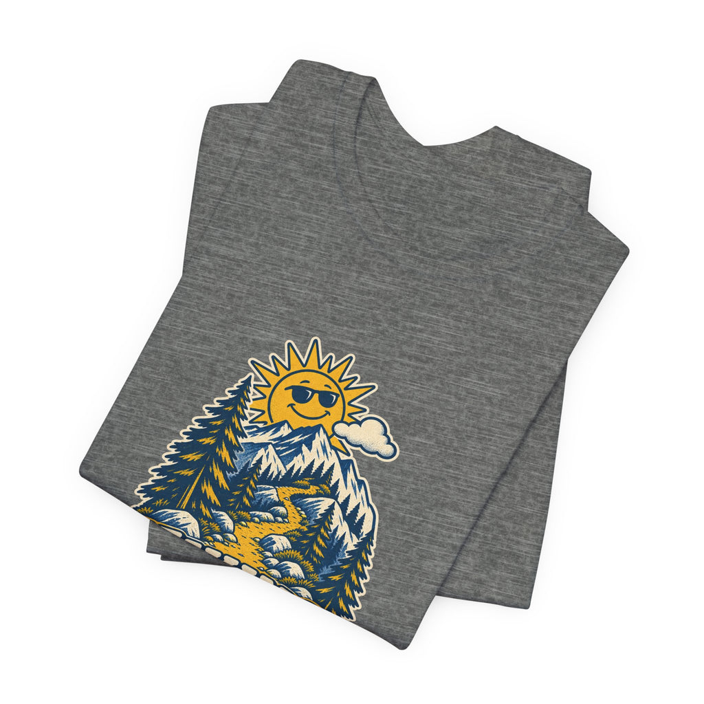 Hiking Forecast T-Shirt — 100% Chance of Uphill Vintage Mountain Tee