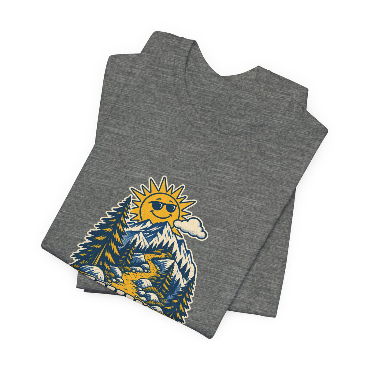 Hiking Forecast T-Shirt — 100% Chance of Uphill Vintage Mountain Tee