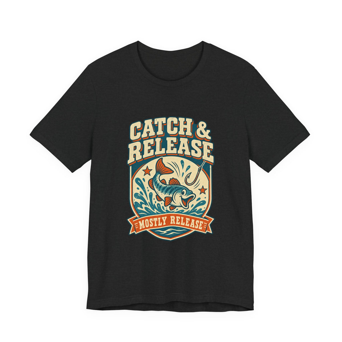 Catch & Release T-Shirt — Mostly Release Vintage Fishing Tee