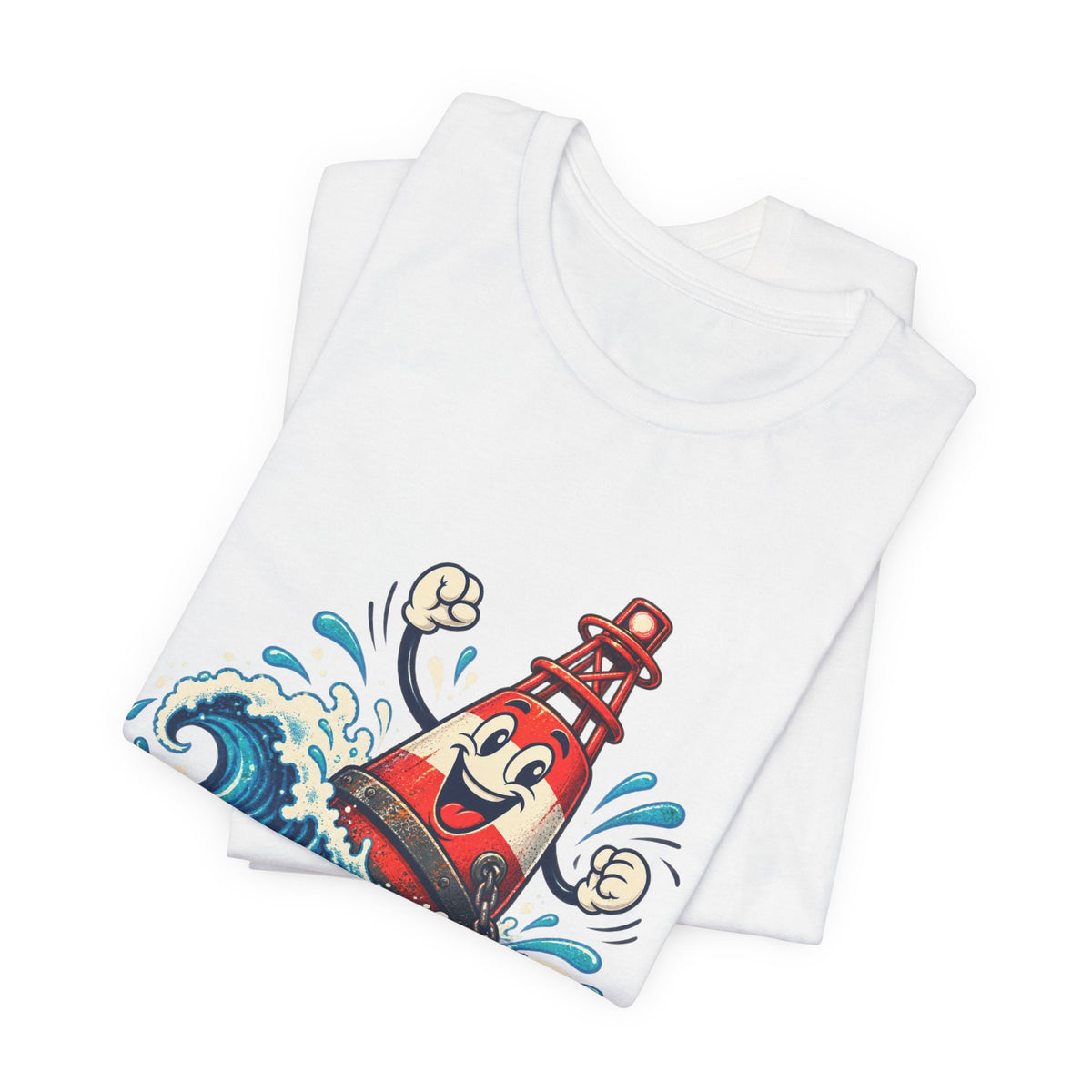 Buoy Oh Buoy Nautical Vintage T-Shirt — Funny Lighthouse Buoy Ocean Wave Design