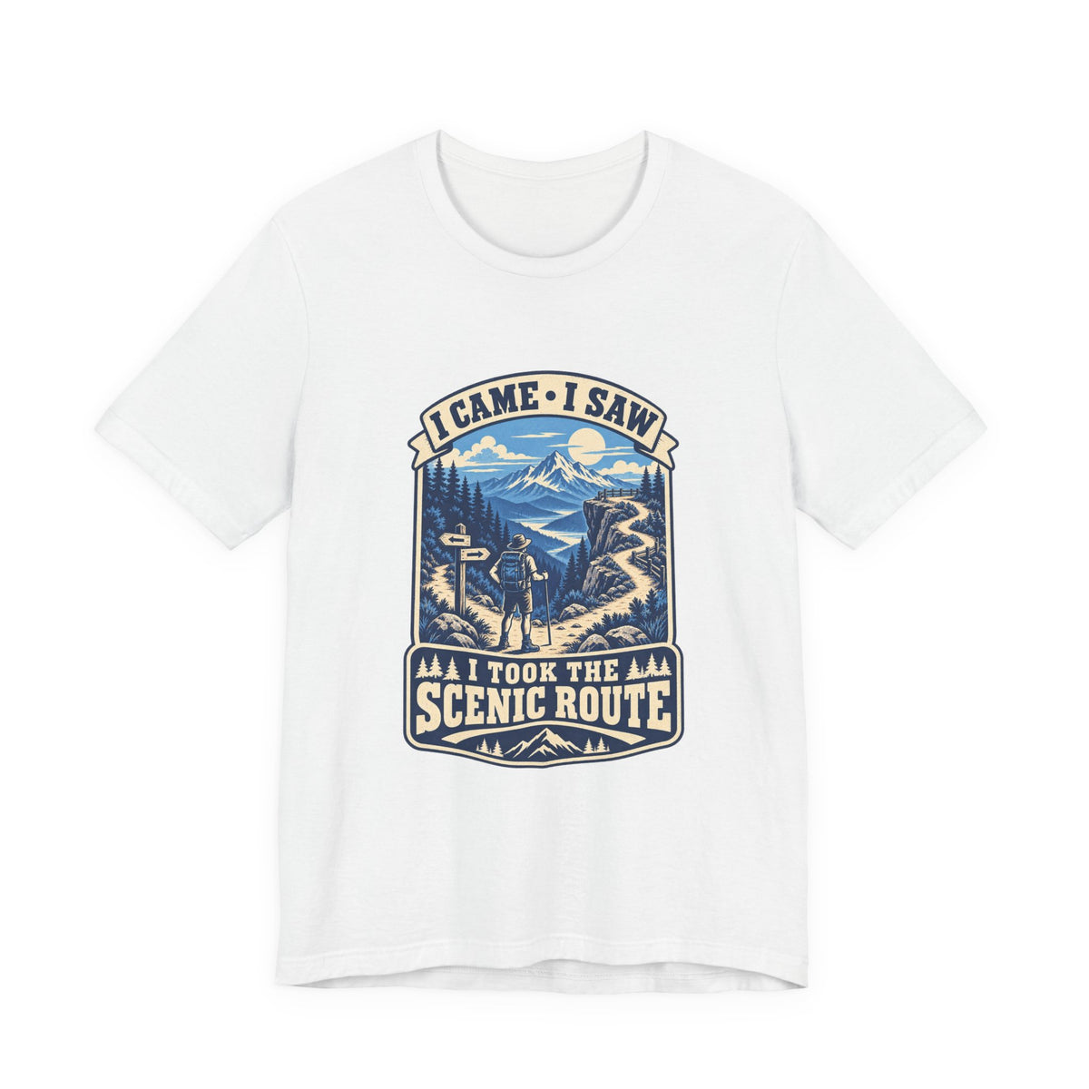 I Took the Scenic Route T-Shirt, Vintage Hiking Mountain Adventure Tee