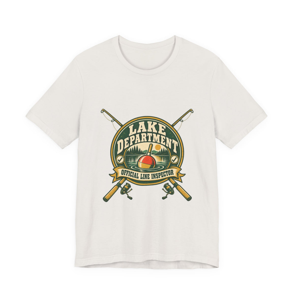 Lake Department Official Line Inspector T-Shirt — Vintage Fishing Badge Tee