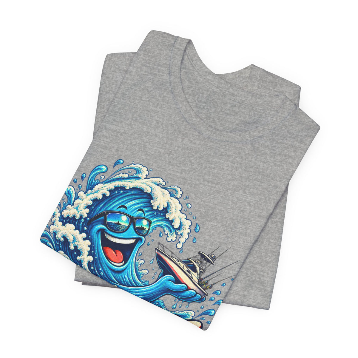 Aquaholic T-Shirt, Vintage Ocean Wave Humor Tee for Boating and Fishing Fans