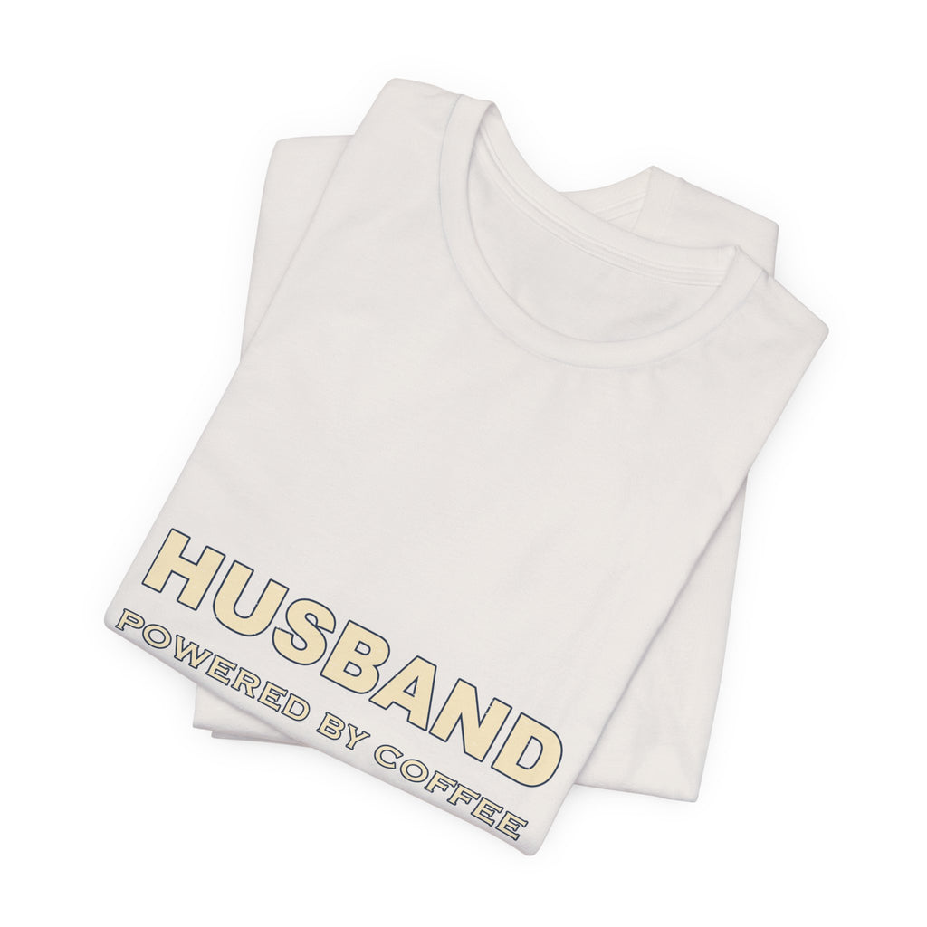 Husband Powered by Coffee T-Shirt — Directed by Wife Retro Couple Humor Tee