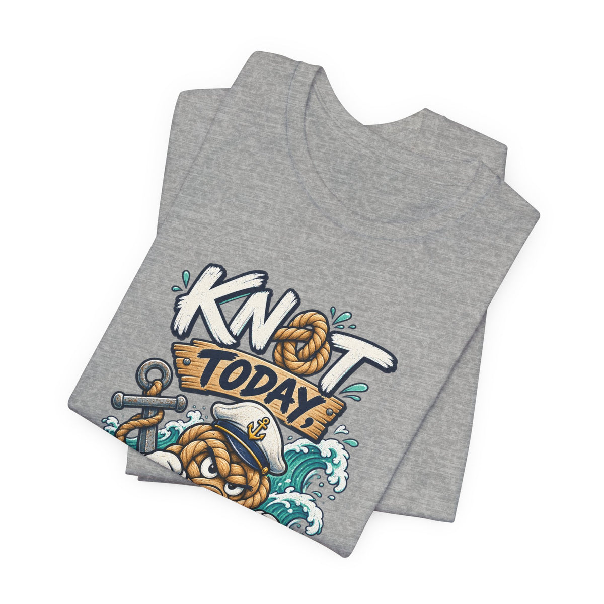 Knot Today Landlubber T-Shirt – Funny Nautical Sailor Rope Character Vintage Ocean Tee