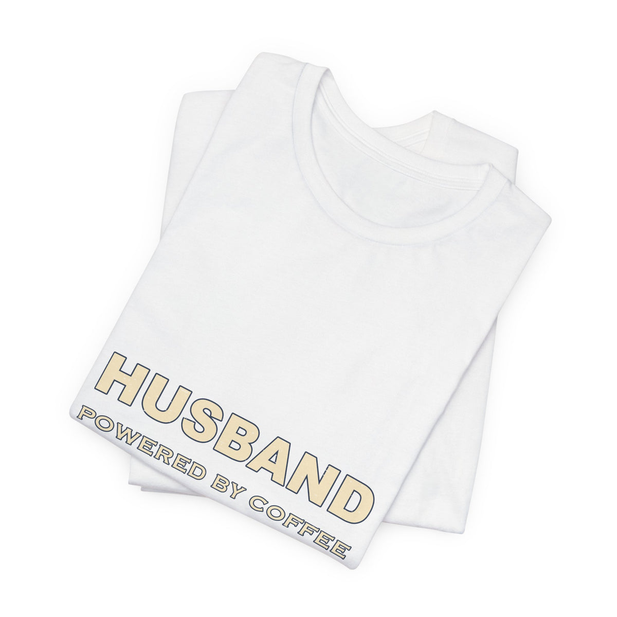 Husband Powered by Coffee T-Shirt — Directed by Wife Retro Couple Humor Tee