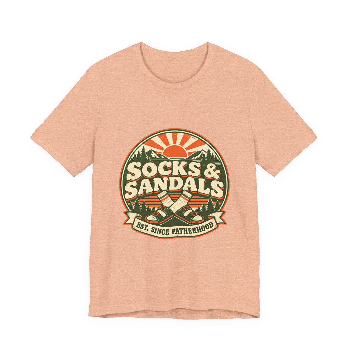 Socks & Sandals Fatherhood T-Shirt | Vintage Dad Humor Outdoor Graphic Tee