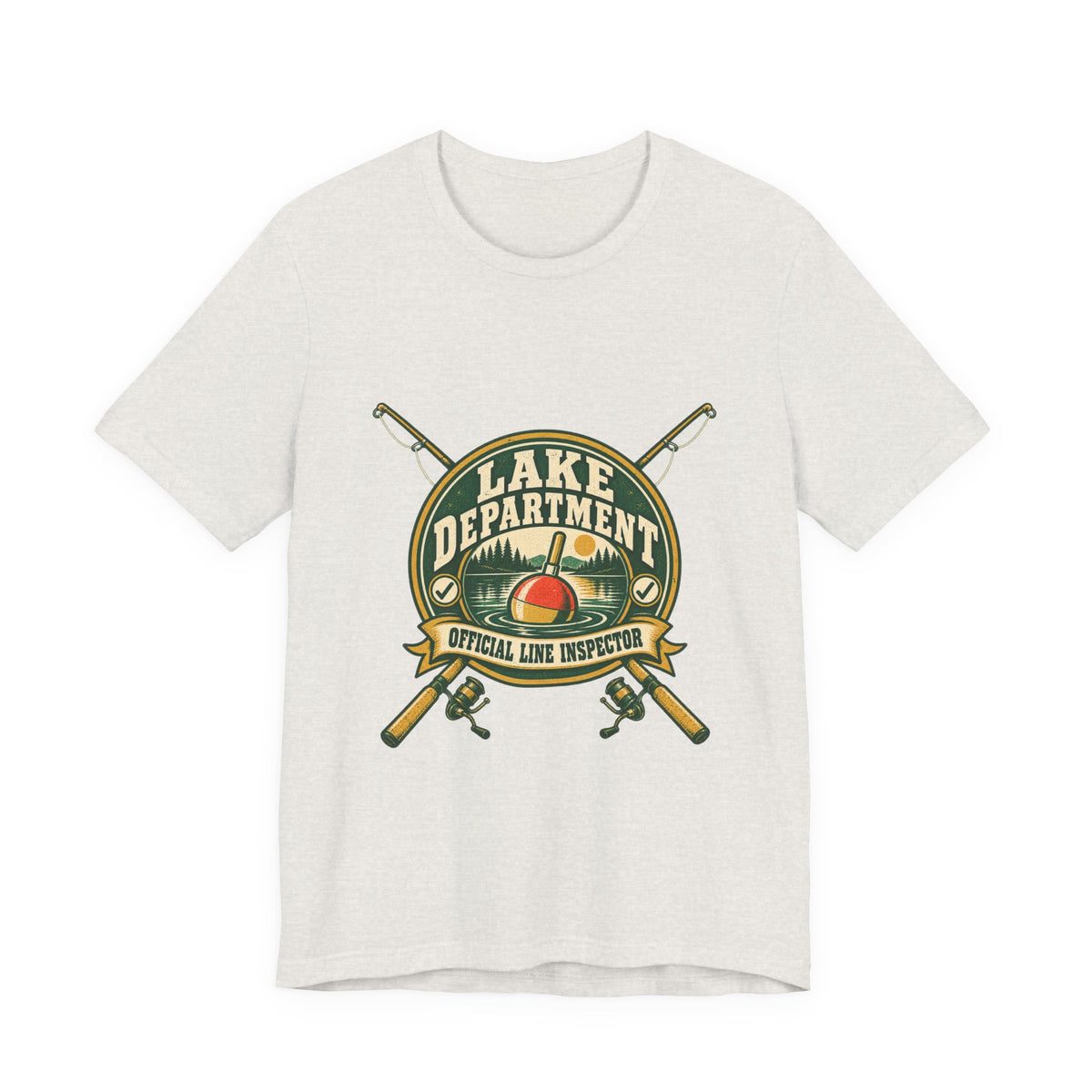 Lake Department Official Line Inspector T-Shirt — Vintage Fishing Badge Tee