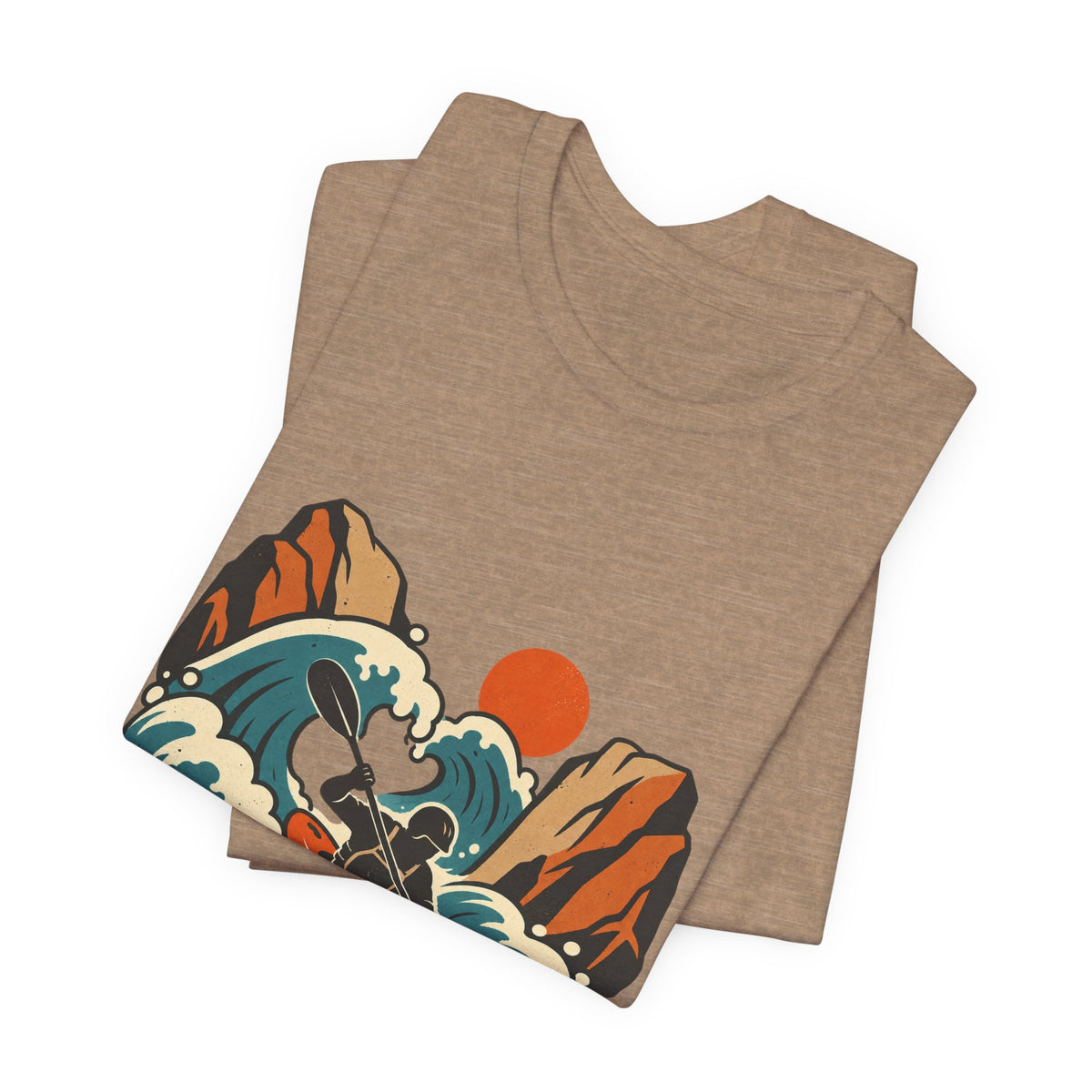 Vintage Whitewater Kayak T-Shirt — Retro Paddler Adventure Design