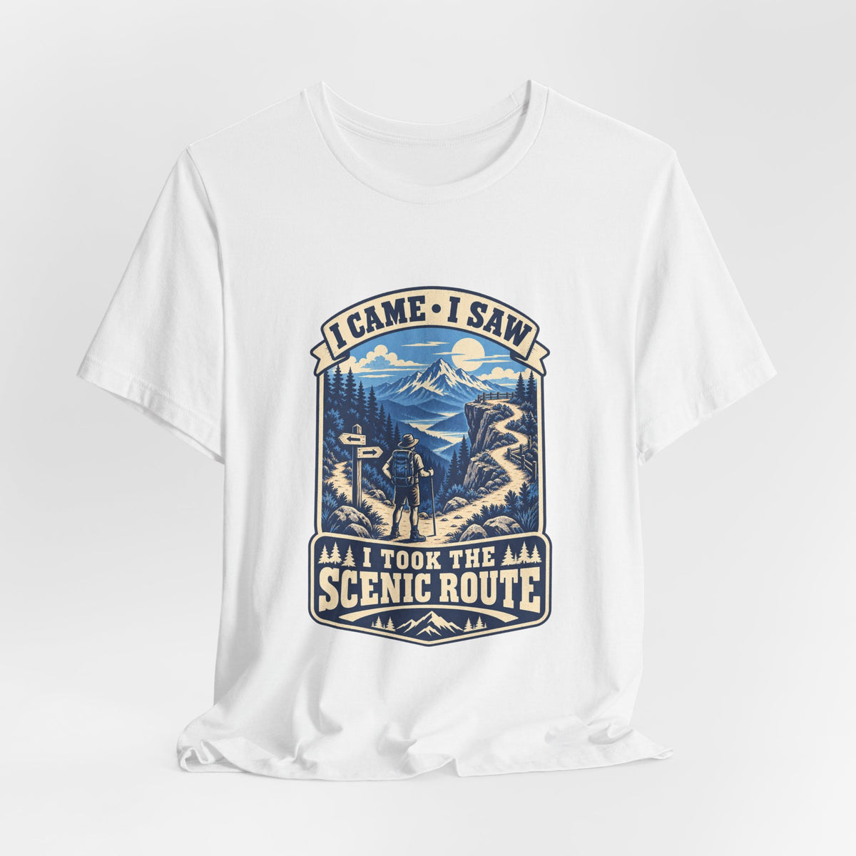 I Took the Scenic Route T-Shirt, Vintage Hiking Mountain Adventure Tee