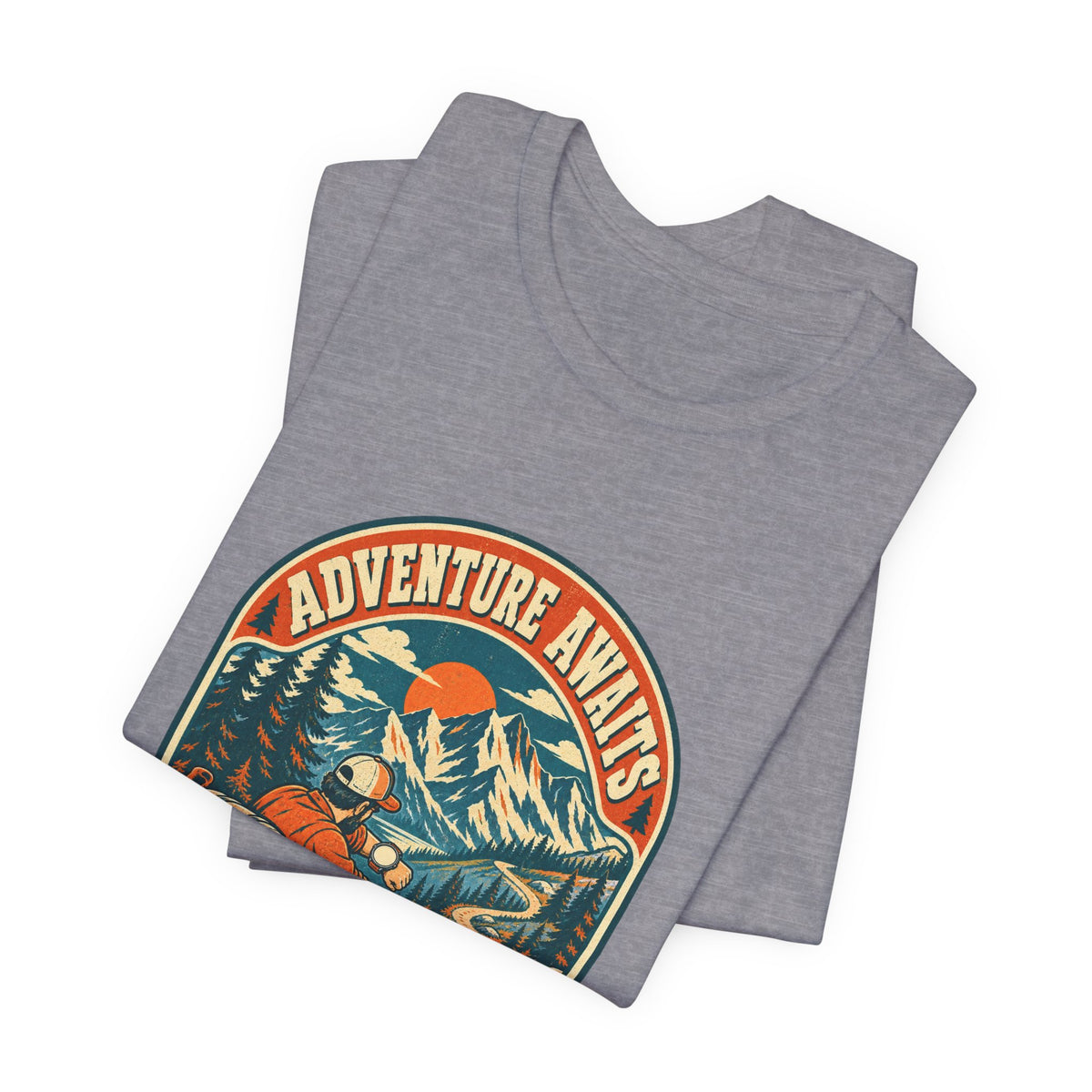 Adventure Awaits Hiking T-Shirt – Vintage Mountain Trail Hiker Tee