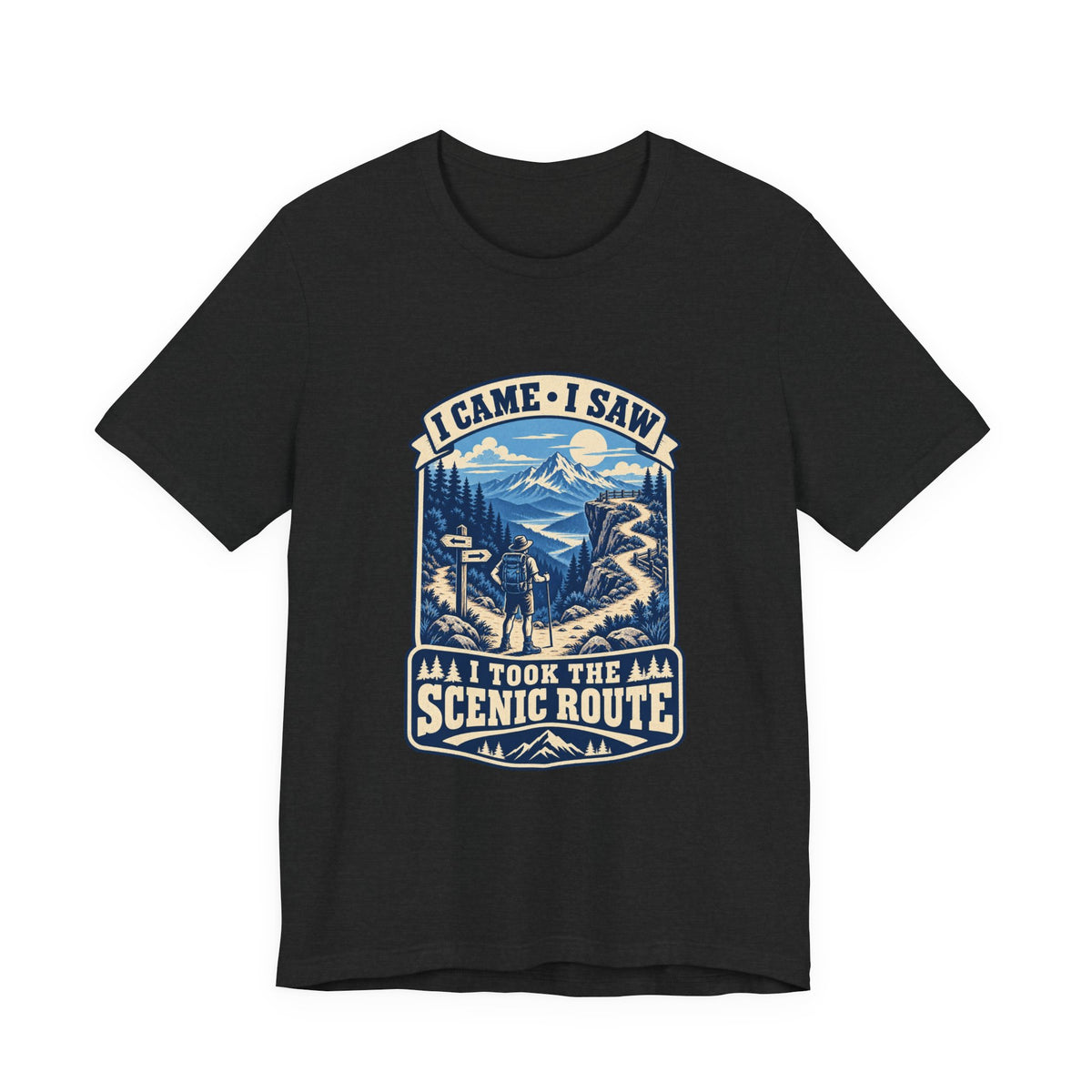 I Took the Scenic Route T-Shirt, Vintage Hiking Mountain Adventure Tee