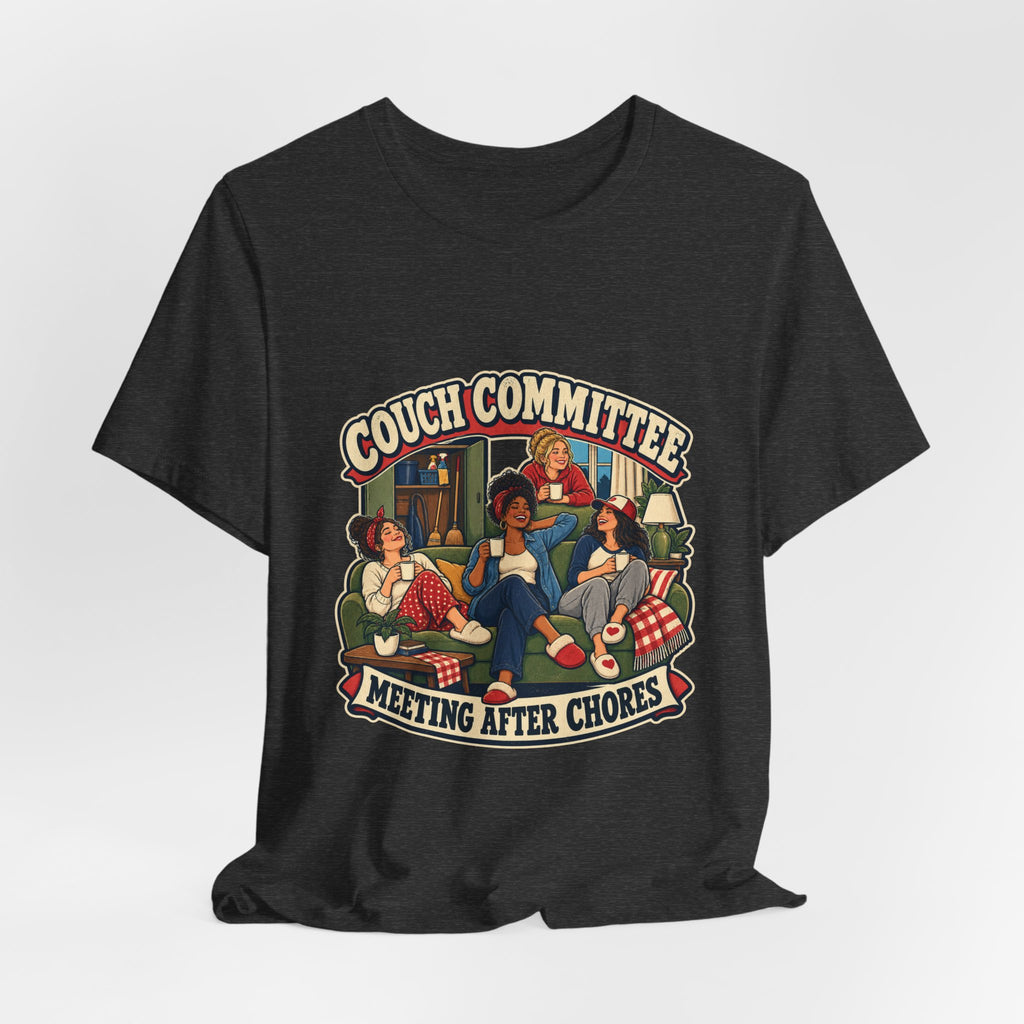 Couch Committee Meeting After Chores Vintage Coffee Girls T-Shirt