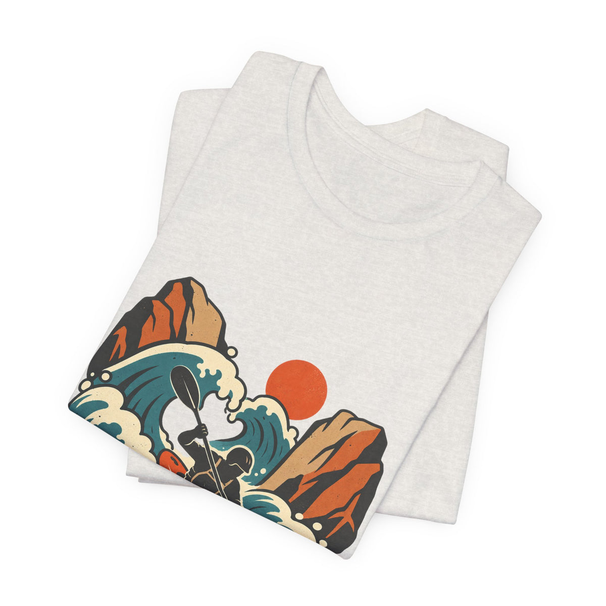 Vintage Whitewater Kayak T-Shirt — Retro Paddler Adventure Design