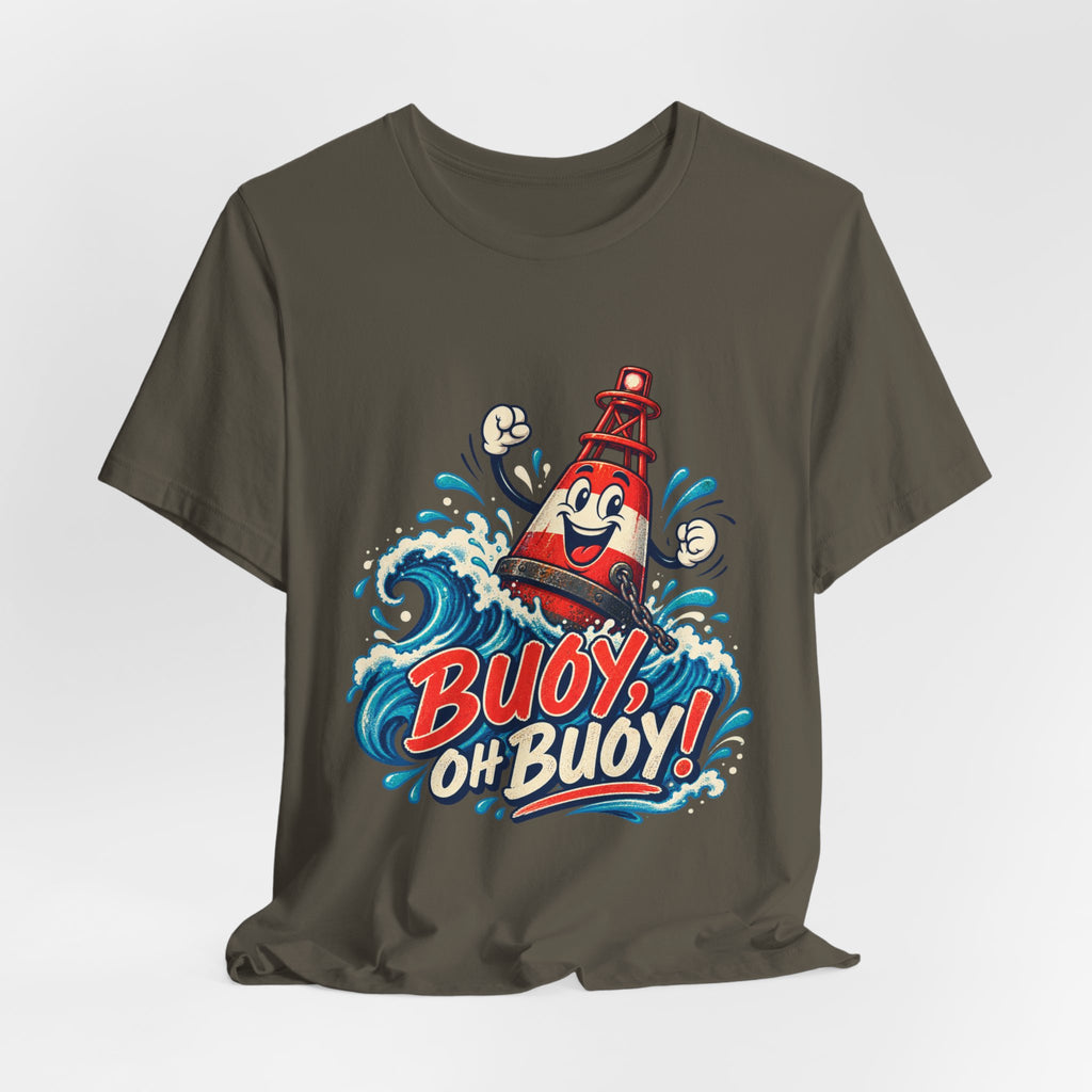 Buoy Oh Buoy Nautical Vintage T-Shirt — Funny Lighthouse Buoy Ocean Wave Design