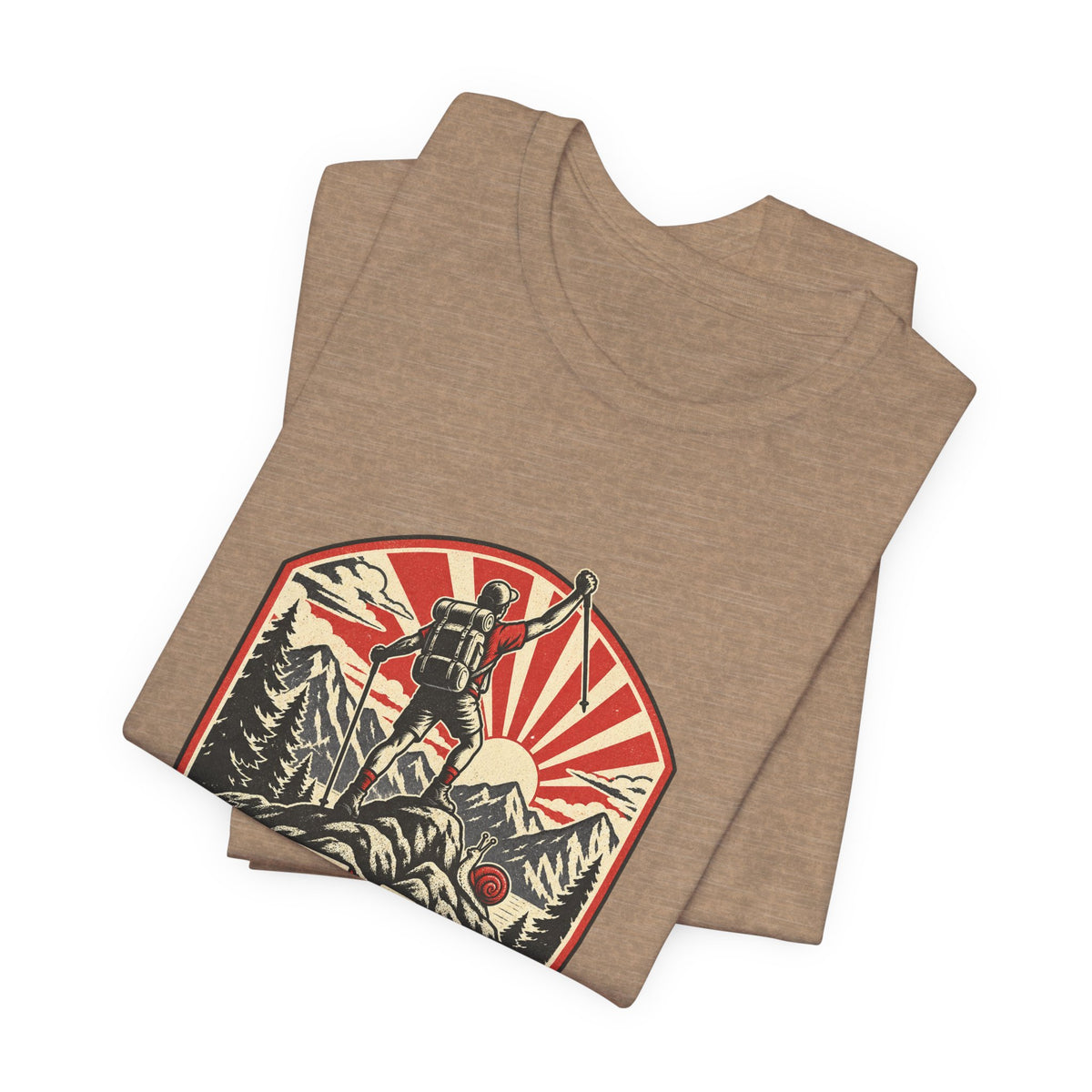 Peak Performance Questionable Pace T-Shirt — Funny Hiking Snail Vintage Mountain Tee