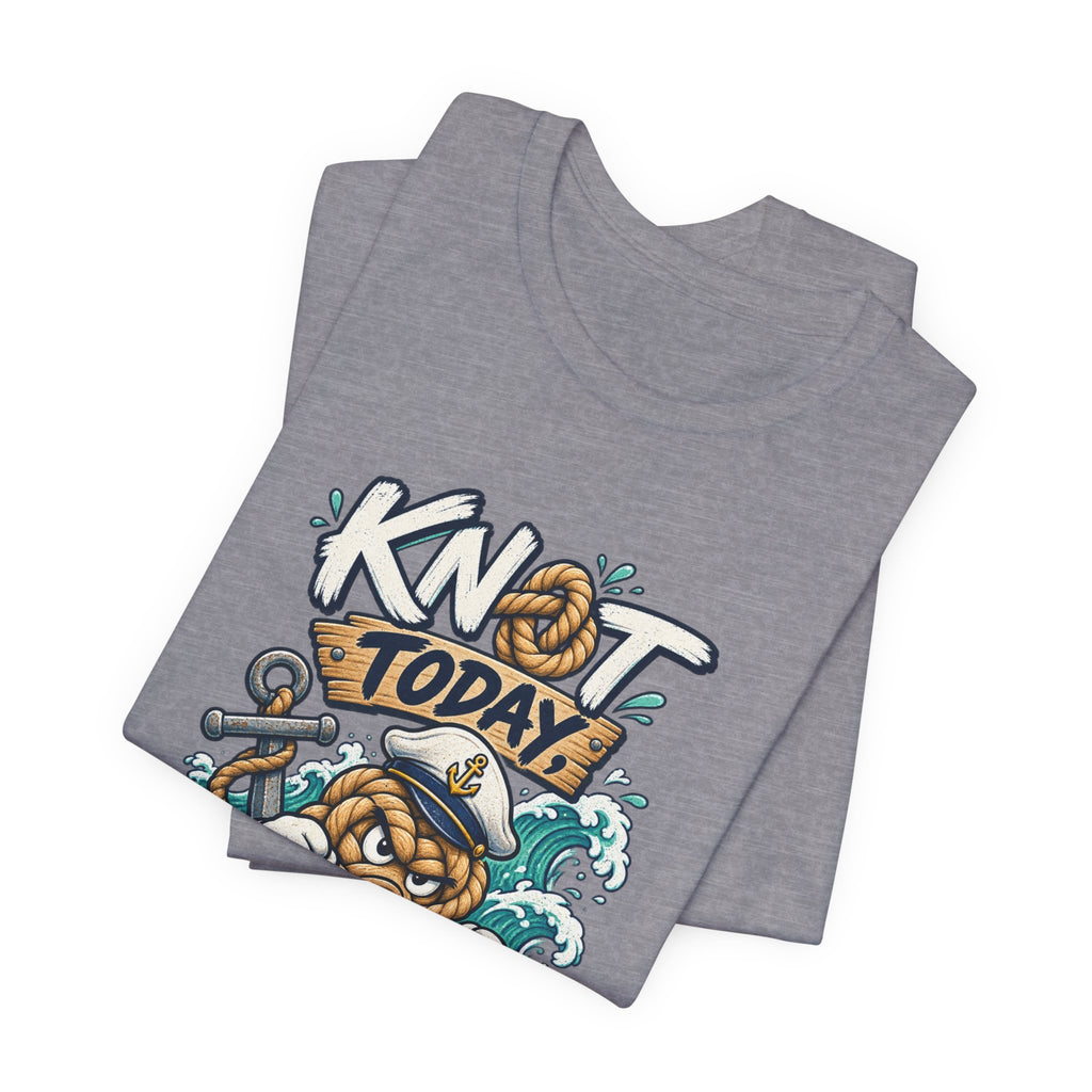 Knot Today Landlubber T-Shirt – Funny Nautical Sailor Rope Character Vintage Ocean Tee