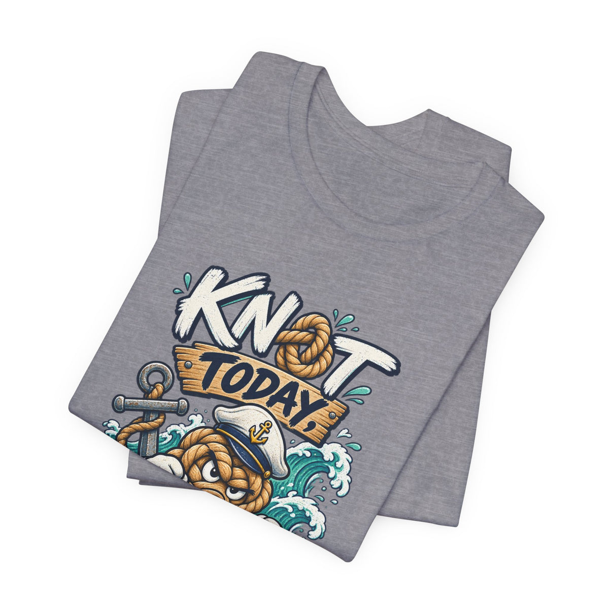 Knot Today Landlubber T-Shirt – Funny Nautical Sailor Rope Character Vintage Ocean Tee
