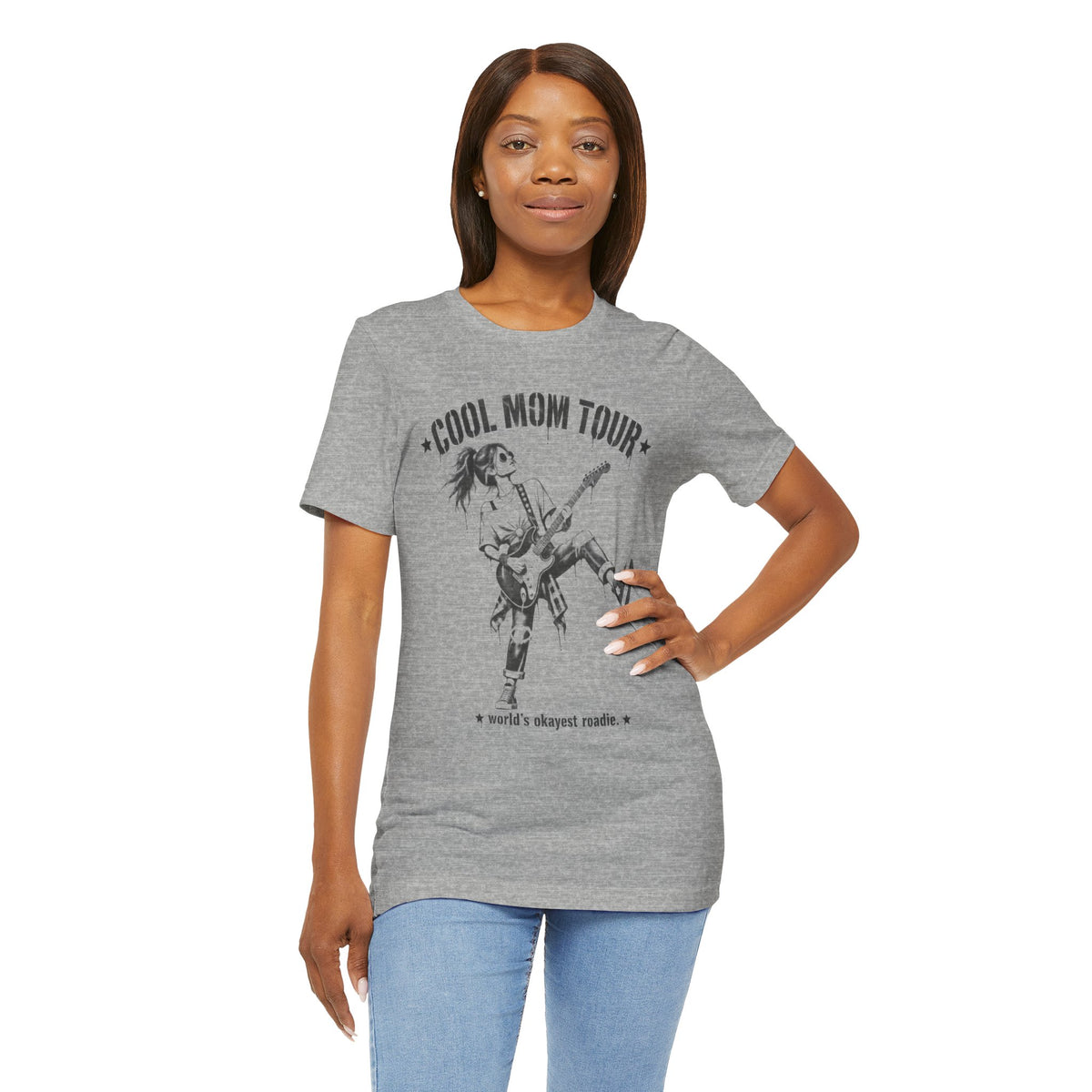 Cool Mom Tour T-Shirt — "World's Okayest Roadie" Graphic Tee