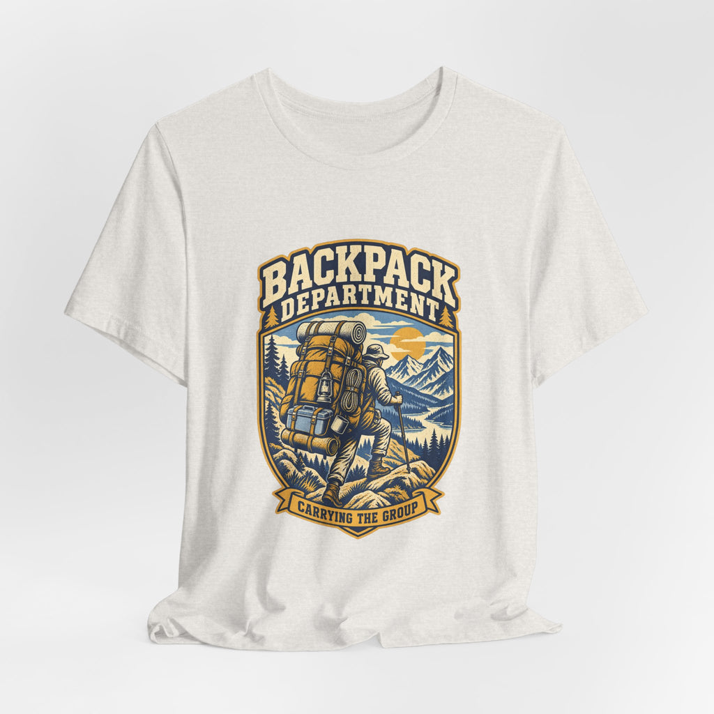 Backpack Department T-Shirt — Carrying the Group Vintage Hiking Tee