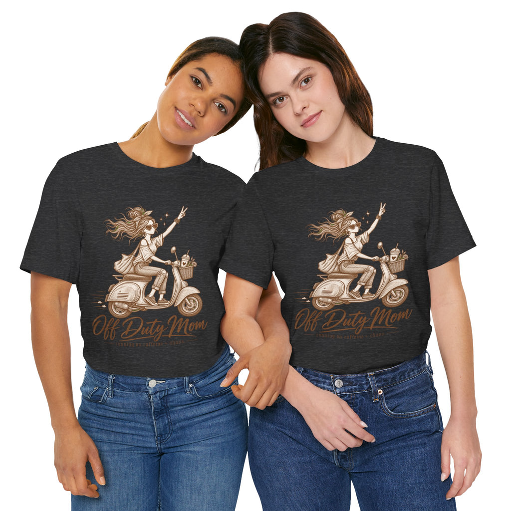 Off Duty Mom Scooter Graphic Tee — Relaxed 'Off Duty Mom' Mother's Day T‑Shirt
