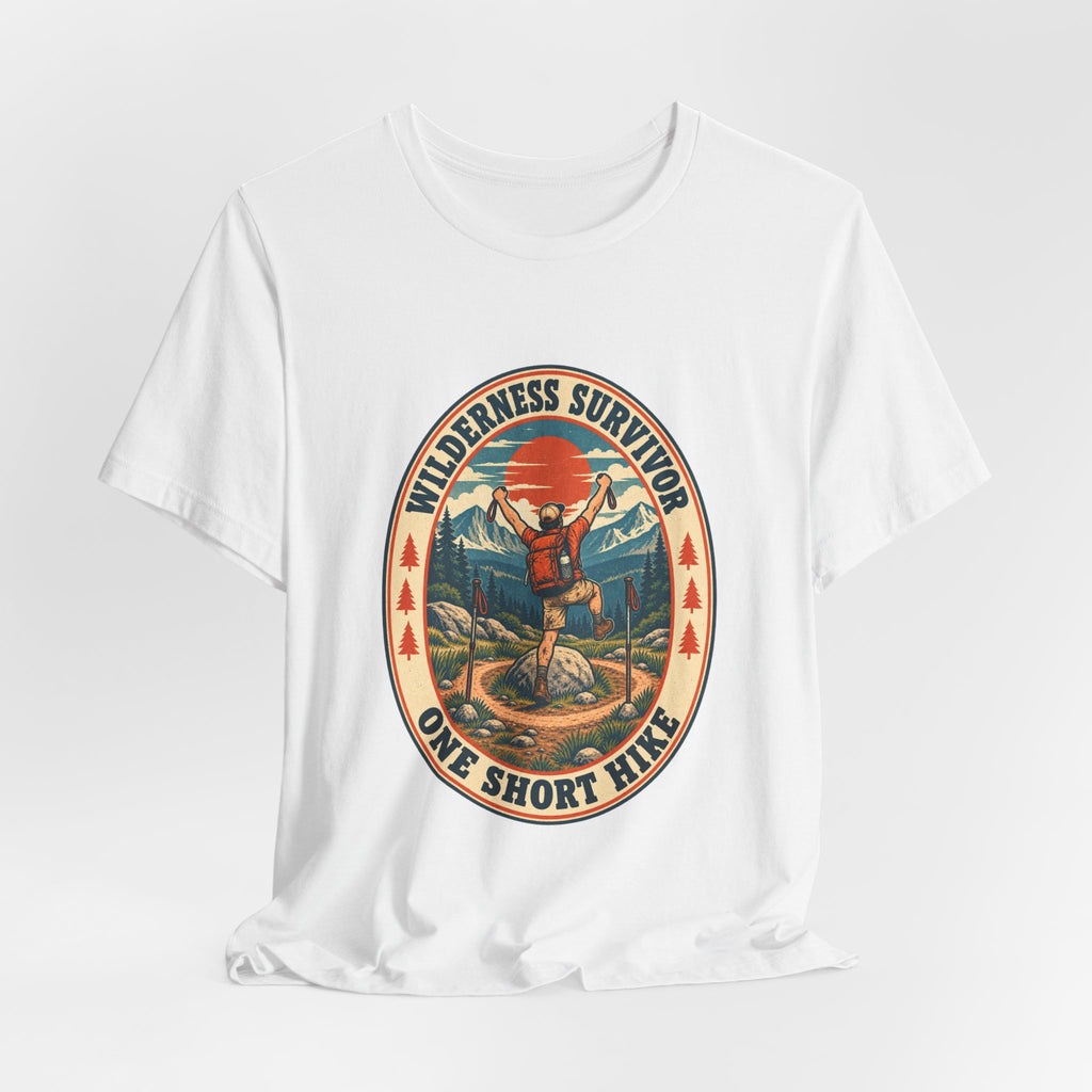 Wilderness Survivor T-Shirt — One Short Hike Vintage Mountain Hiking Tee