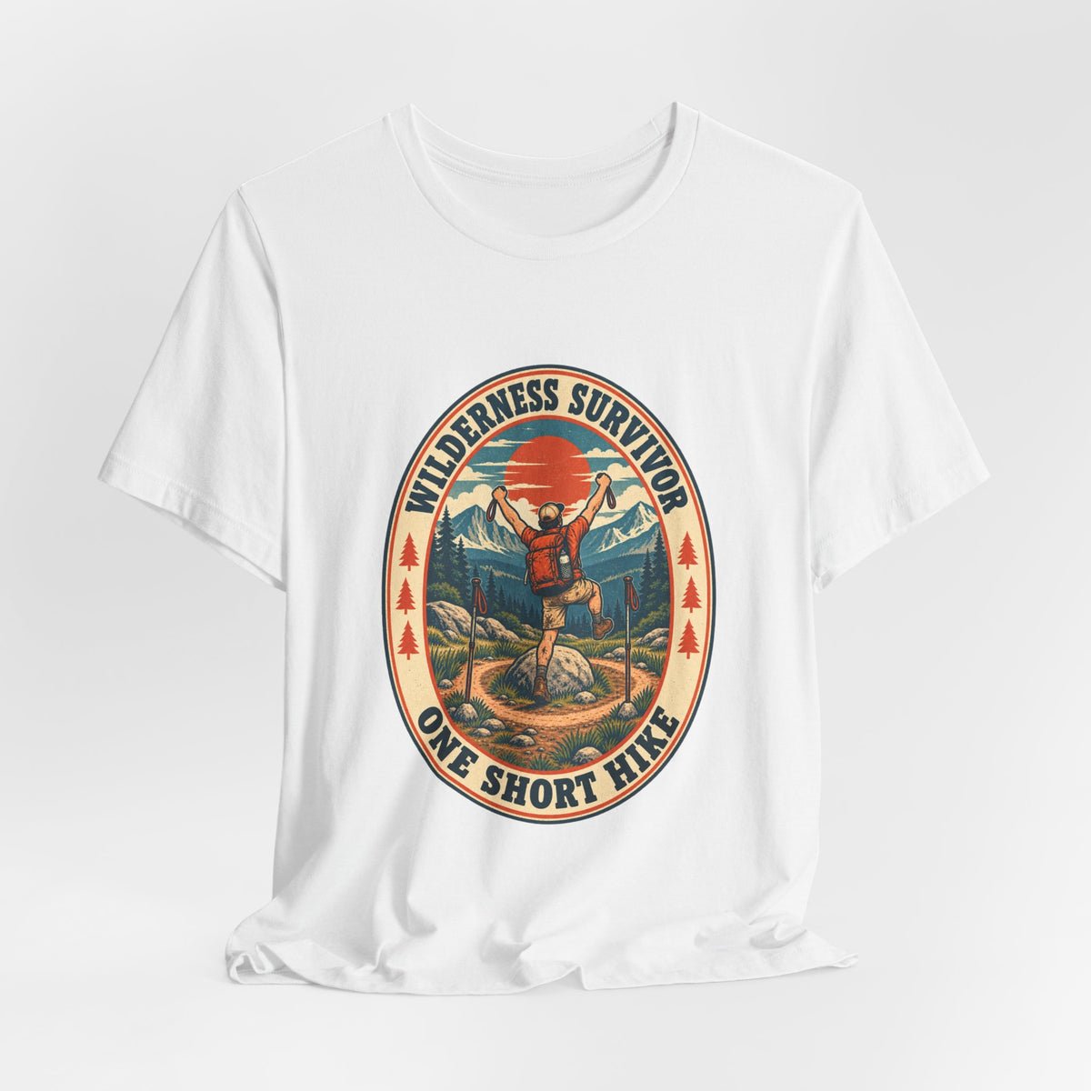 Wilderness Survivor T-Shirt — One Short Hike Vintage Mountain Hiking Tee
