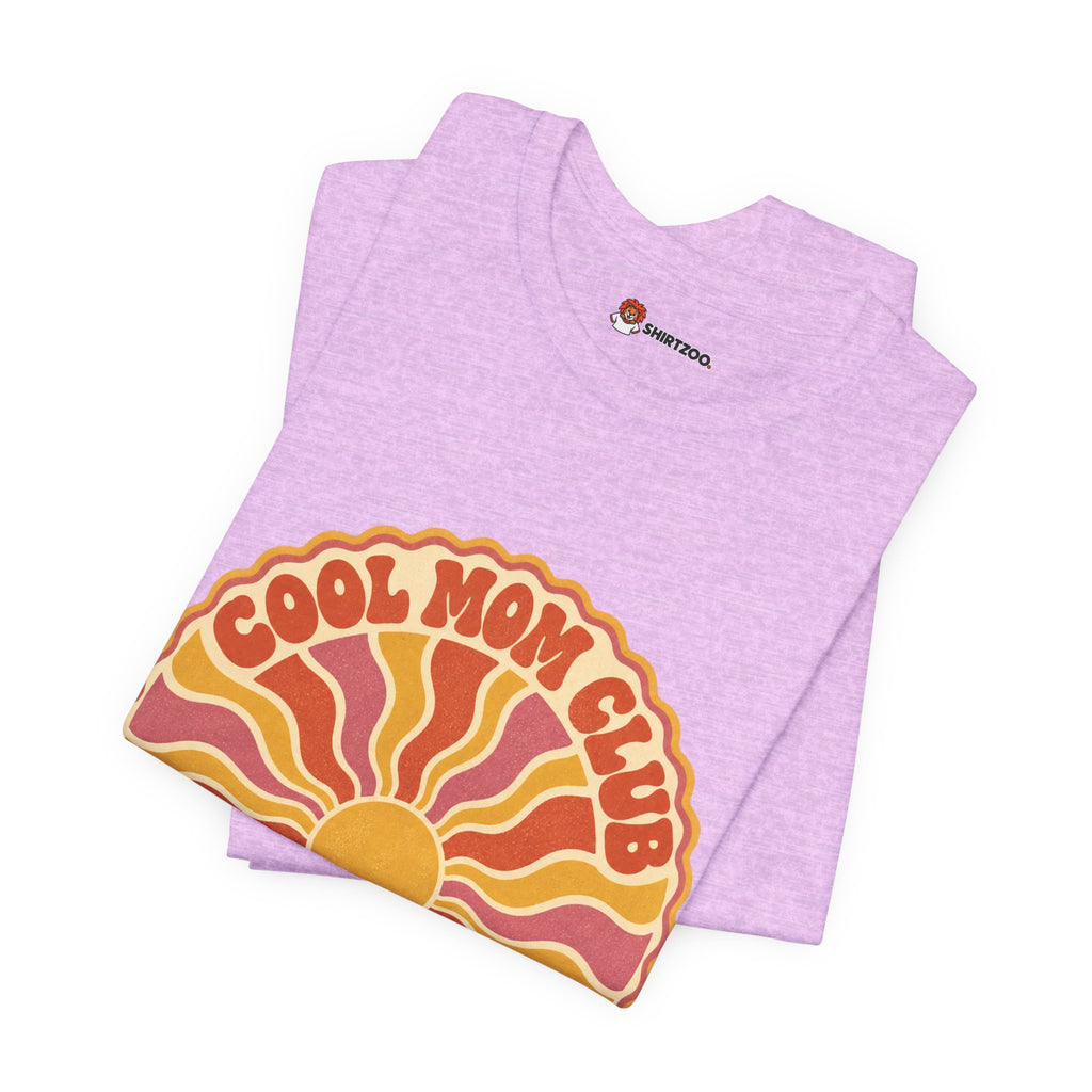 Cool Mom Club Tee — Retro Sun Graphic "Members Only" Mother's Day Shirt