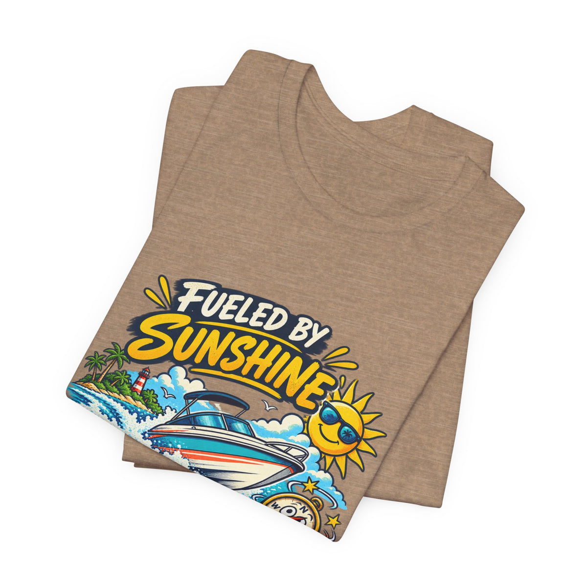 Fueled by Sunshine & Questionable Navigation Boat Adventure T-Shirt
