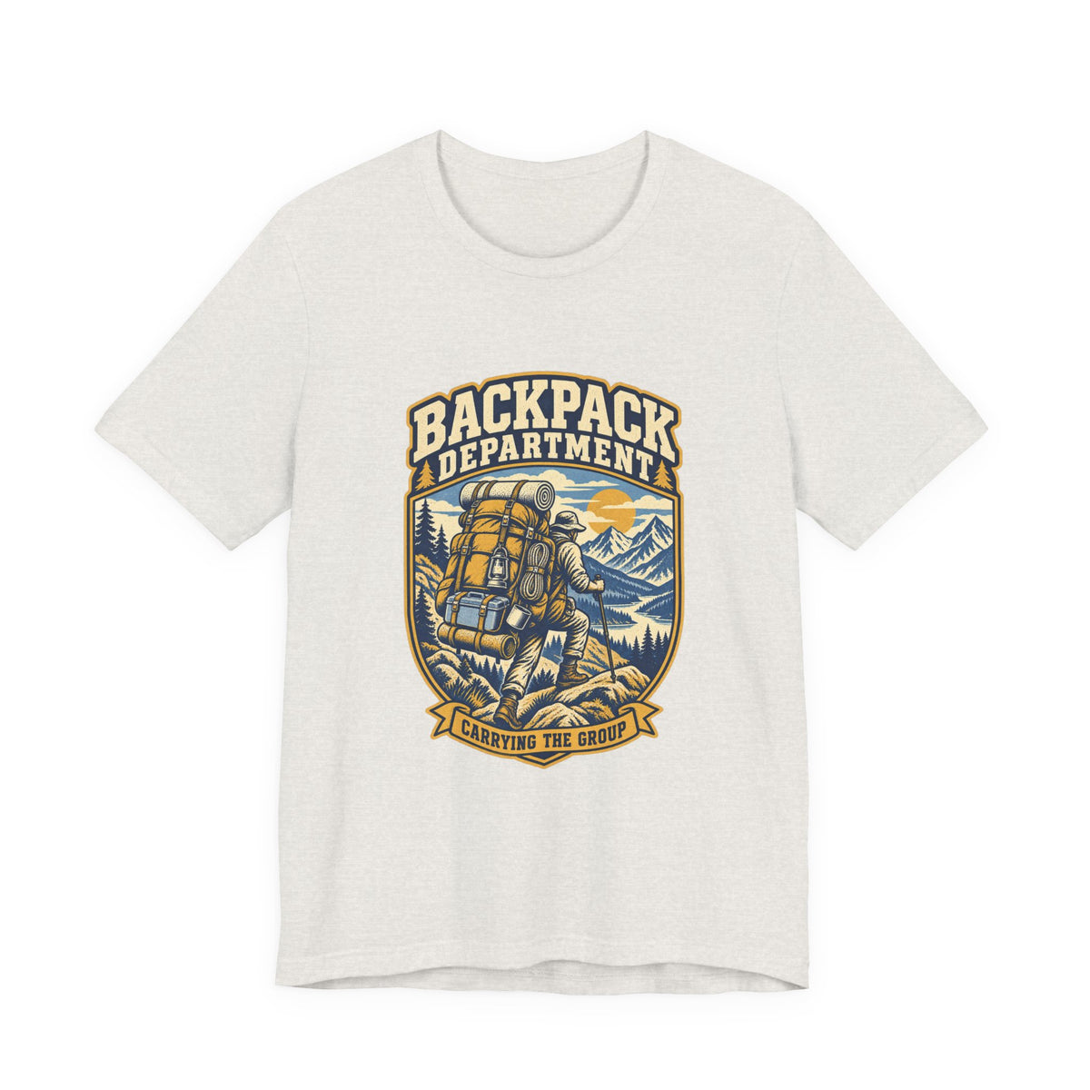 Backpack Department T-Shirt — Carrying the Group Vintage Hiking Tee
