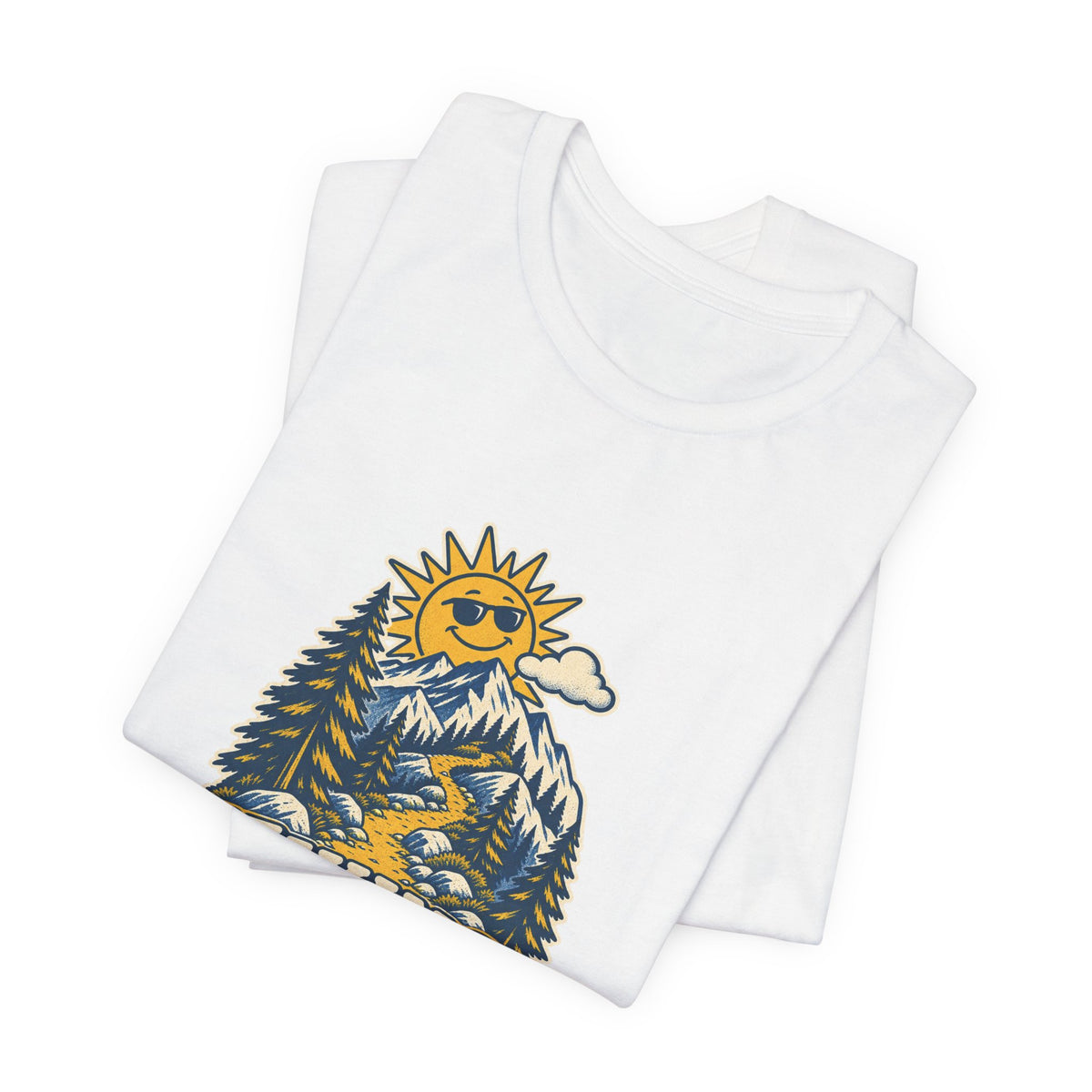 Hiking Forecast T-Shirt — 100% Chance of Uphill Vintage Mountain Tee