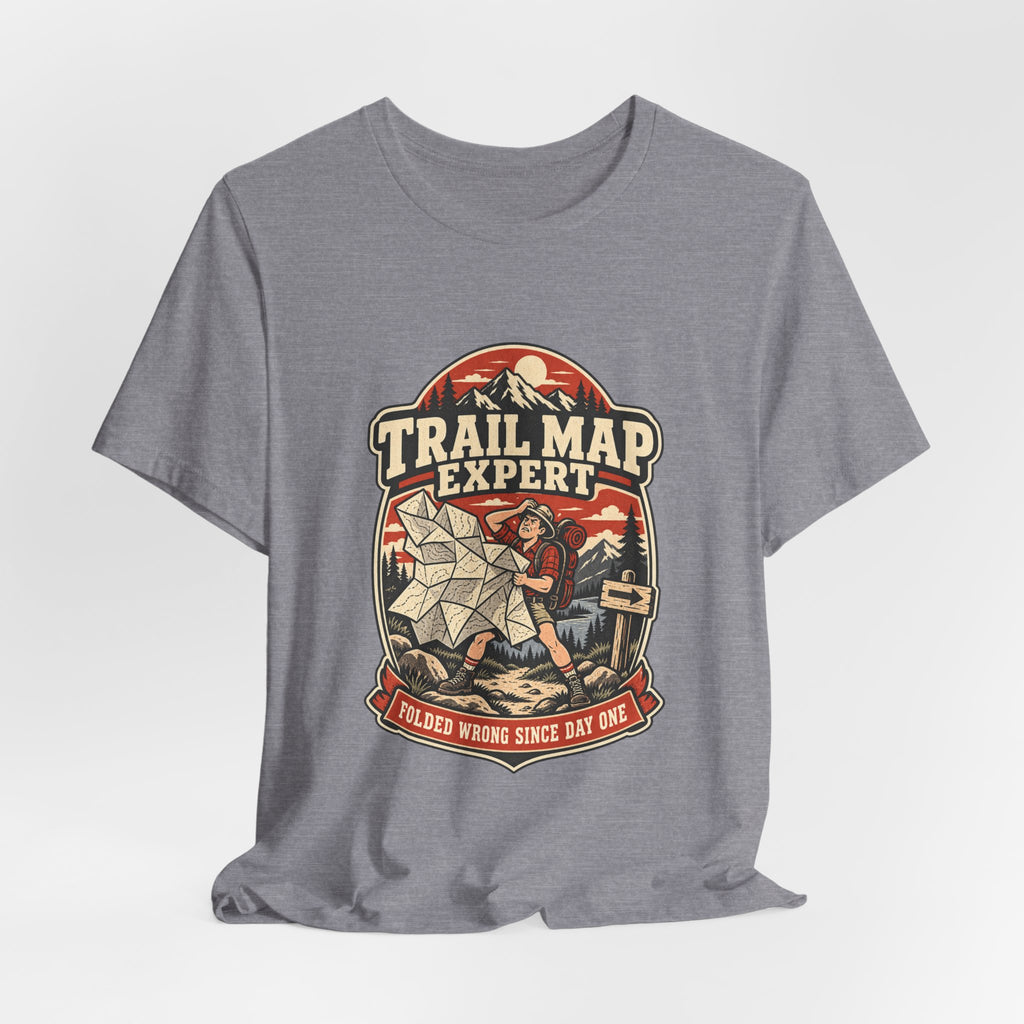 Trail Map Expert T-Shirt — Folded Wrong Since Day One Vintage Hiking Tee
