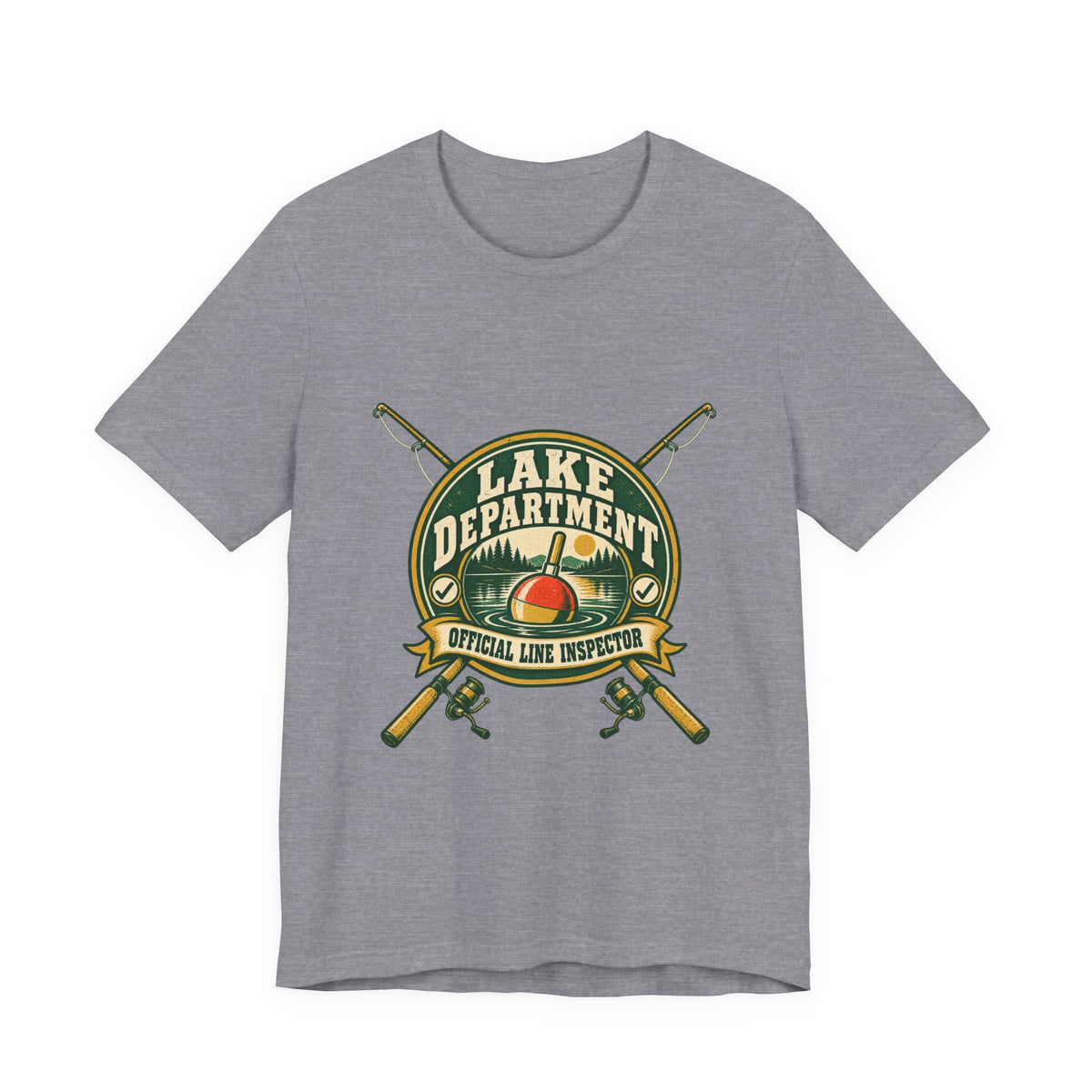 Lake Department Official Line Inspector T-Shirt — Vintage Fishing Badge Tee