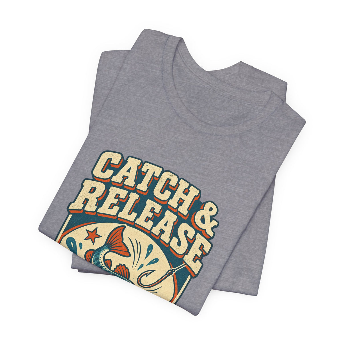 Catch & Release T-Shirt — Mostly Release Vintage Fishing Tee