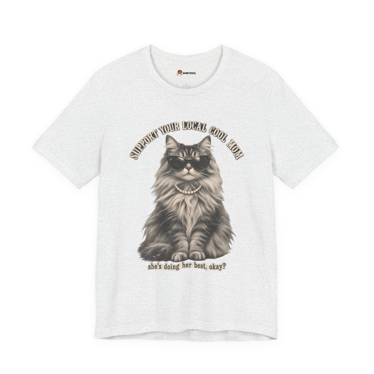 Cat T-Shirt — "Support Your Woman, Your Mom, Your Doge" Cute Vintage Cat Graphic Tee