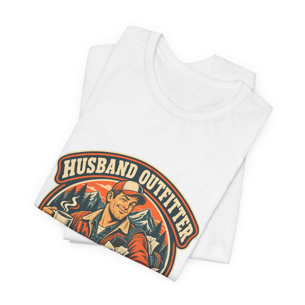 Husband Outfitter Coffee Keys Receipts T-Shirt — Retro Multitasker Husband Humor Tee