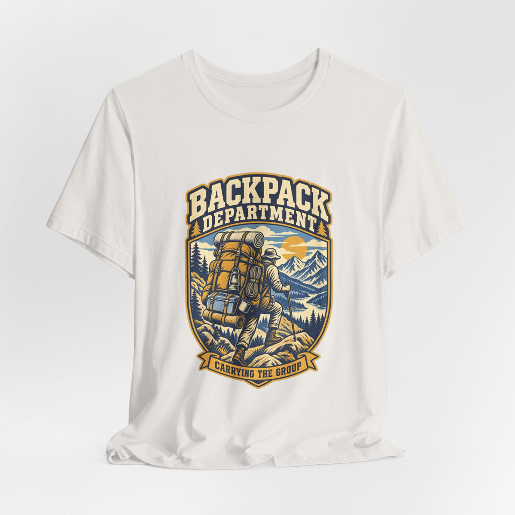 Backpack Department T-Shirt — Carrying the Group Vintage Hiking Tee