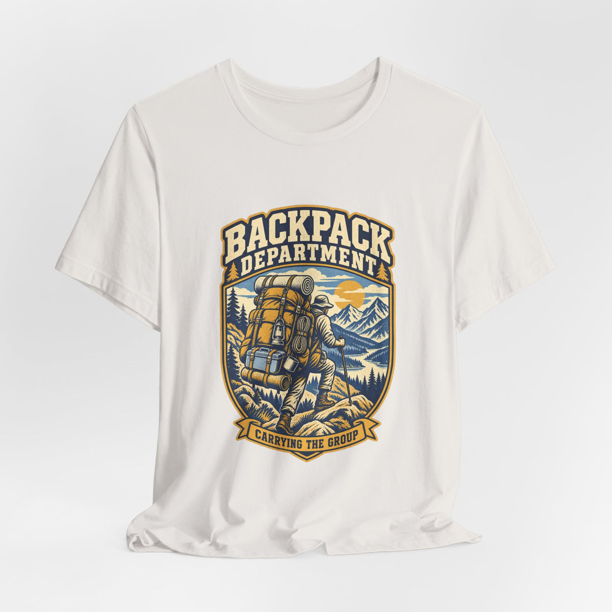 Backpack Department T-Shirt — Carrying the Group Vintage Hiking Tee