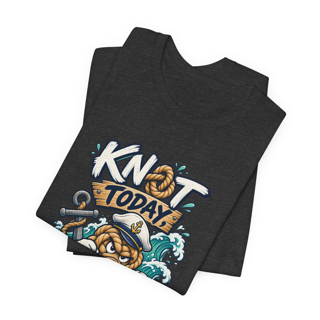 Knot Today Landlubber T-Shirt – Funny Nautical Sailor Rope Character Vintage Ocean Tee